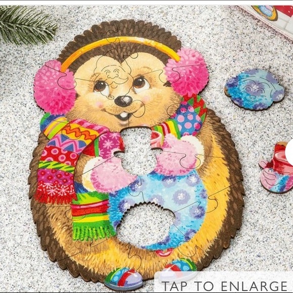 NIB Wentworth wooden puzzle kids 15 piece Christmas puzzle - Picture 5 of 10